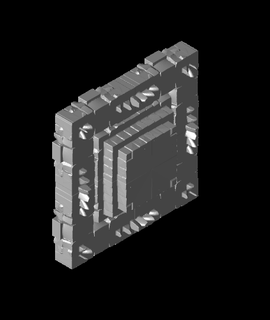 robot carré portrait 3d modèle selcouthconcepts 3d print model - Mito3D