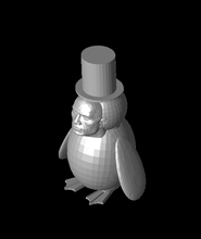 rock pingüino rockguin 3d modelo ow3n gracias 3d print model - Mito3D