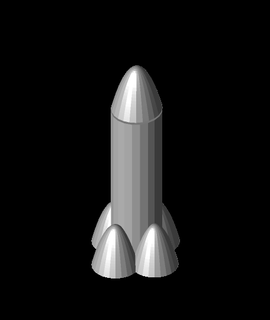 Rakete 3d Modell rylanlapham6 danke 3d print model - Mito3D