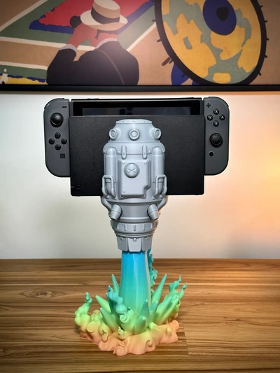 rocket dock nintendo switch - oled & classic version 3d by holoprops on thangs 3d print model - Mito3D