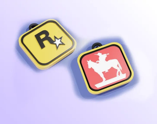 rockstar - red dead redemption keychain 50mmx50mmx61mm 3d by mhvant on thangs 3d print model - Mito3D