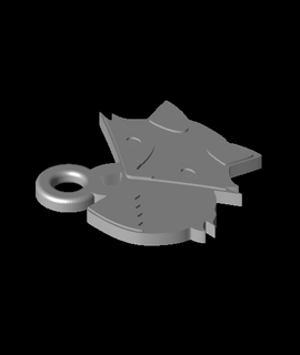 rochoso guaxinim chave anel cor cantar casa jardim 3d print model - Mito3D
