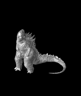 rockzilla Godzilla + Felsen Unterstützung 3d Modell danke 3d print model - Mito3D