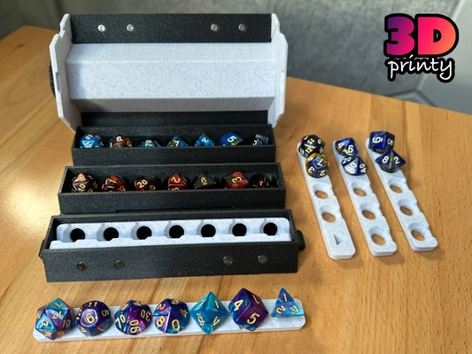 rollup dice box - external trays 3d by 3dprinty on thangs 3d print model - Mito3D