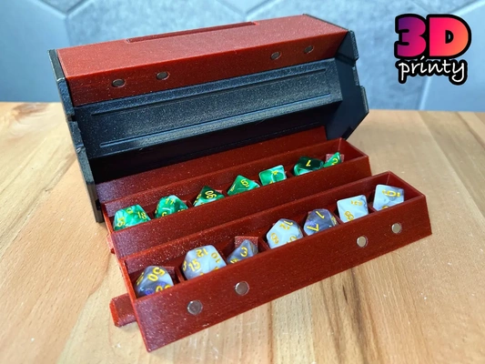 rollup dice box large inset core - 3d by 3dprinty on thangs 3d print model - Mito3D