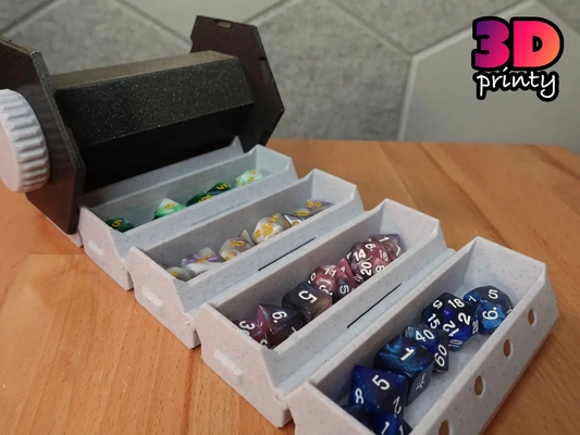 rollup dice box rumble roller deep bins - 3d by 3dprinty on thangs 3d print model - Mito3D
