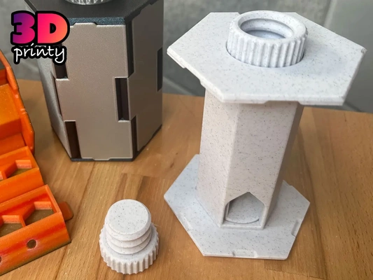 rollup dice box tower core cap - 3d by 3dprinty on thangs 3d print model - Mito3D
