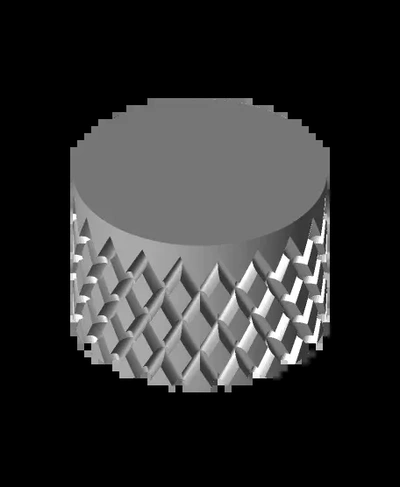 rotary knob knurling pattern - 3d by thingamabop on thangs 3d print model - Mito3D