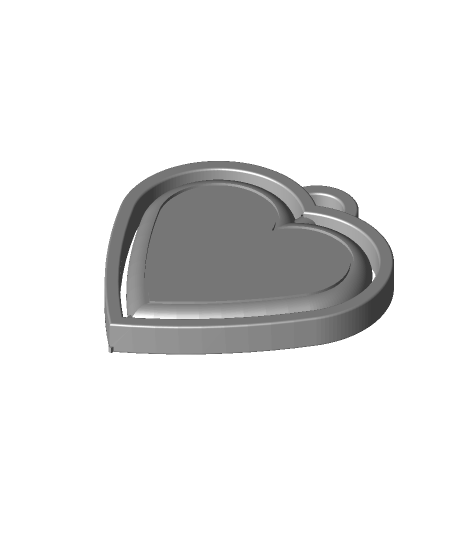 rotating valentine love keychain - gift 3D print model - Mito3D