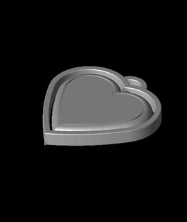 rotating valentine love keychain - gift 3d print model - Mito3D