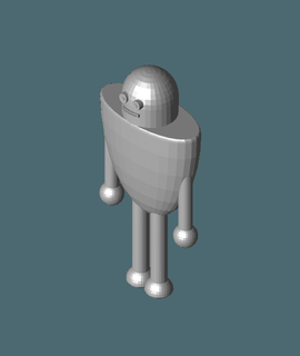 pembe robot oyun akışı 3d print model - Mito3D