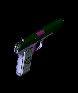 russo pistola 3d modello pioggia grazie 3d print model - Mito3D