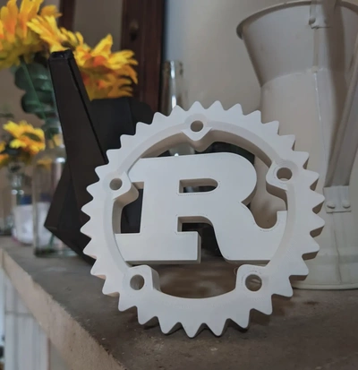rust programming language logo - 3d by inhabitworks on thangs 3d print model - Mito3D
