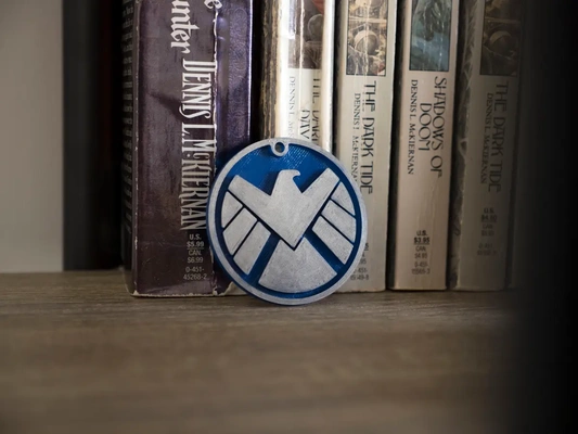 shield keychain - 3d by thelayersmith on thangs marvel bag tag ornament 3d print model - Mito3D
