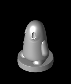 sad ghost eyes arms basestl Arts & Entertainment 3d print model - Mito3D