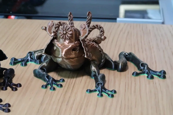 samurai toad - 3d by plaground on thangs 3d print model - Mito3D