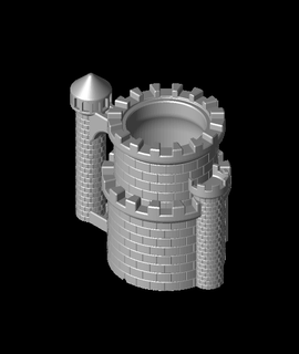 Sand Schloss Tasse Arbeitsplatz chal 3d print model - Mito3D