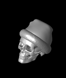 santa cappello cranio 3d modello grazie 3d print model - Mito3D