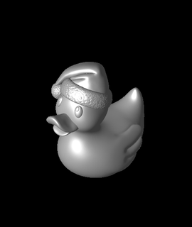 santa rubber ducky 3d model thangs 3d print model - Mito3D