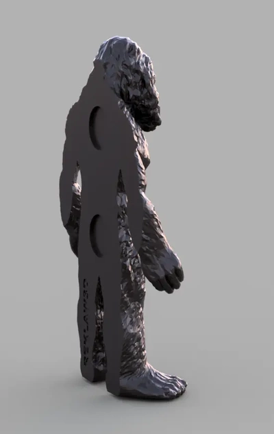 sasquatch bigfoot suffisant frigo aimant 100mm 3d by reklaw3d 3d print model - Mito3D