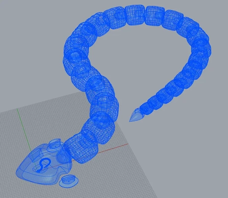 satisfyingly slithery snake articulated print in place toy - 3d by 3dcre8r on thangs 3d print model - Mito3D
