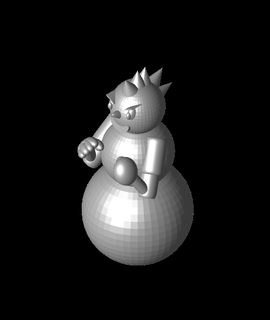 scrappy snowman gonzodeeps 3d print model - Mito3D