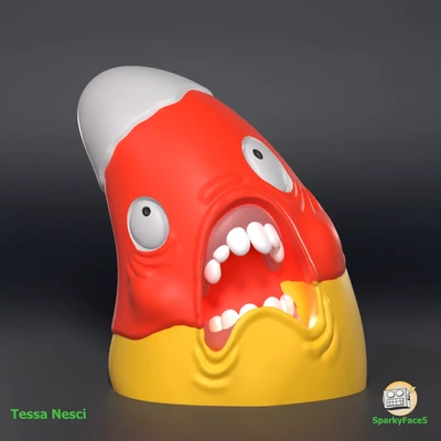 screaming candy corn - 3d by sparkyface5 on thangs 3d print model - Mito3D