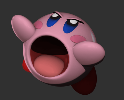screaming kirby - print place -   grizzledgnome  3d print model - Mito3D