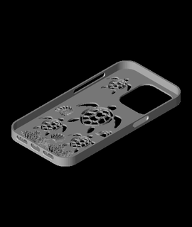 mar temático iphone 14 Pro caso funda yurokos dispositivos 3d print model - Mito3D