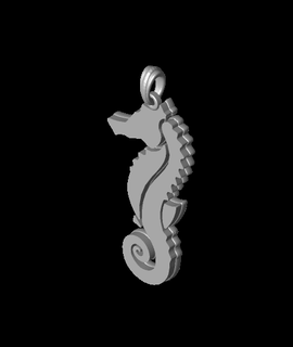 seahorse pendantstl 3d model nemapet thangs 3d print model - Mito3D