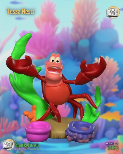 sebastian crab toothbrush holder - 3d by sparkyface5 on thangs 3d print model - Mito3D