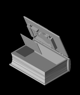 secreto bloquear libro abierto ejemplostl 3d print model - Mito3D