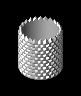 serrated vase mechanics 3d print model - Mito3D