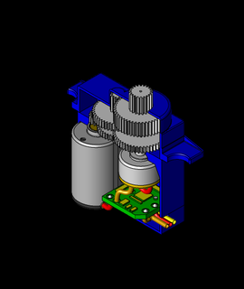 servo motor - aberto miqu iassb 3d print model - Mito3D