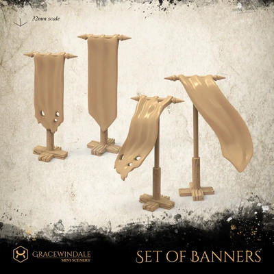 set of banners - 3d by gracewindale on thangs 3d print model - Mito3D