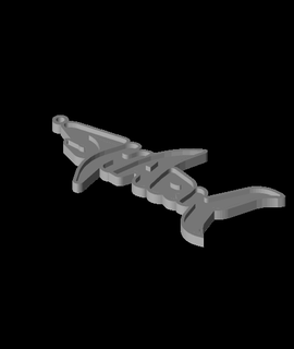 squalo portachiavi matb 3d print model - Mito3D
