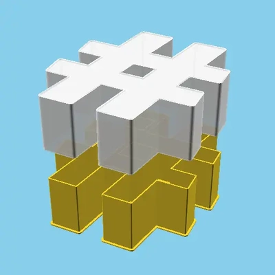 agudo afilado símbolo anidable caja v1 3d by ppac on gracias 3d print model - Mito3D