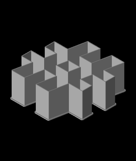sharp symbol nestable box v1 ppac 3d print model - Mito3D
