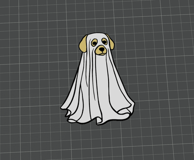 Folha fantasma cão ímãs omsculpts 3d print model - Mito3D