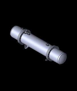 cáscara tubo calor intercambiador 3d print model - Mito3D