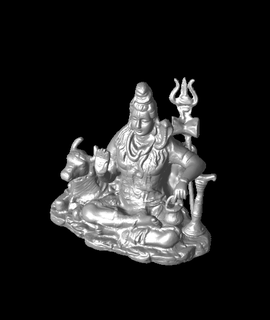 shiva - lord cattle sitting 3d model thangs 3d print model - Mito3D
