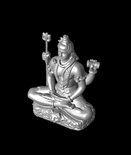 shiva meditation tiger skin 3d model thangs 3d print model - Mito3D