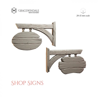 shop signs - 3d by gracewindale on thangs 3d print model - Mito3D