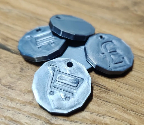 shopping trolley token uk pound multi-design - 3d by oddity on thangs 3d print model - Mito3D