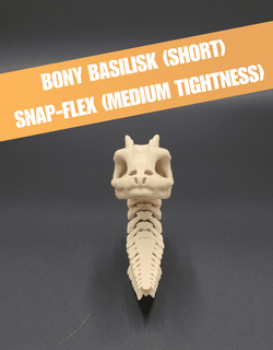 short bony basilisk - articulated snap-flex fidget medium joints mimetics 3d print model - Mito3D