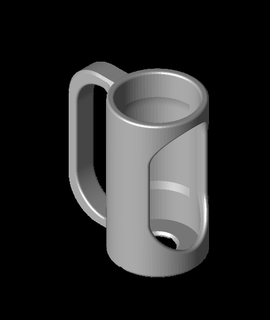 showoff cup handlestl Food & Drink 3d print model - Mito3D