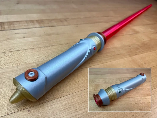 sidious s replaceable blade lightsaber - 3d by printingworld on thangs 3d print model - Mito3D