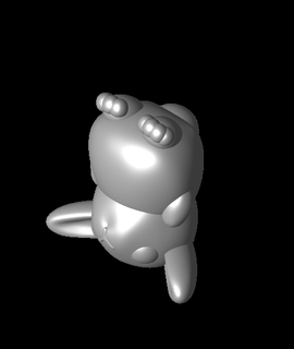 silly bunny built bot Animals 3d print model - Mito3D