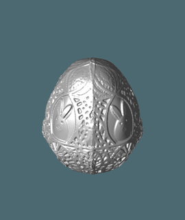 simple bunny patterned egg - mimetics 3d print model - Mito3D