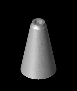 simples cone modelado pendão persianas 3d modelo 3d print model - Mito3D